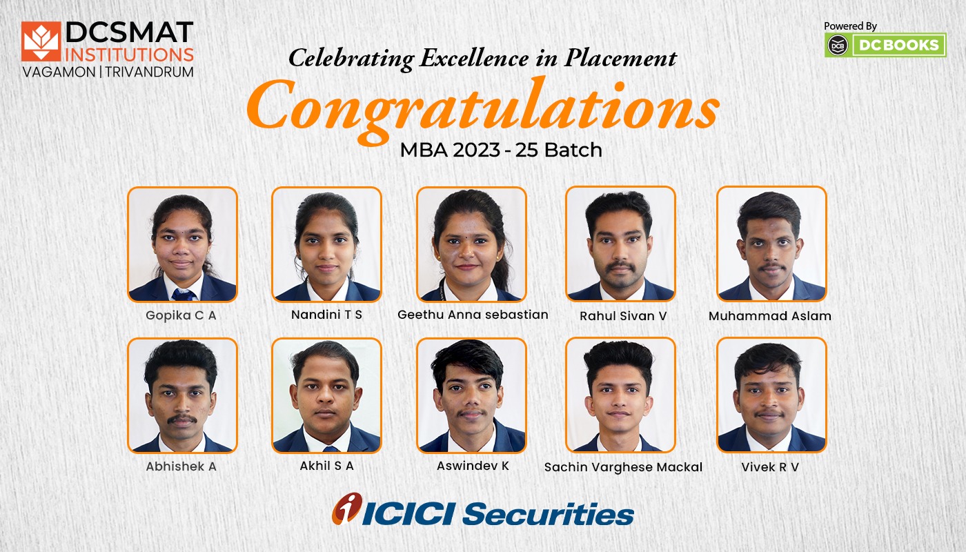 DCSMAT MBA Placement 2023-25 Batch