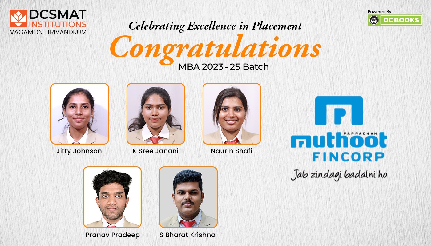 DCSMAT MBA Placement 2023-25 Batch